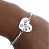 Pulsera San Valentín de Corazón con mensaje "Te amo" Plata de Ley 925