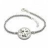 Pulsera San Valentín Disco con mensaje "Eres mi Vida" en Plata 925mls