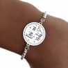 Pulsera San Valentín Disco con mensaje "Eres mi Vida" en Plata 925mls