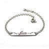 Pulsera San Valentín con mensaje "Love" en Plata de Ley 925mls