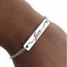 Pulsera San Valentín con mensaje "Love" en Plata de Ley 925mls