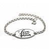 Pulsera San Valentín "Love you forever" en Plata de Ley 925mls