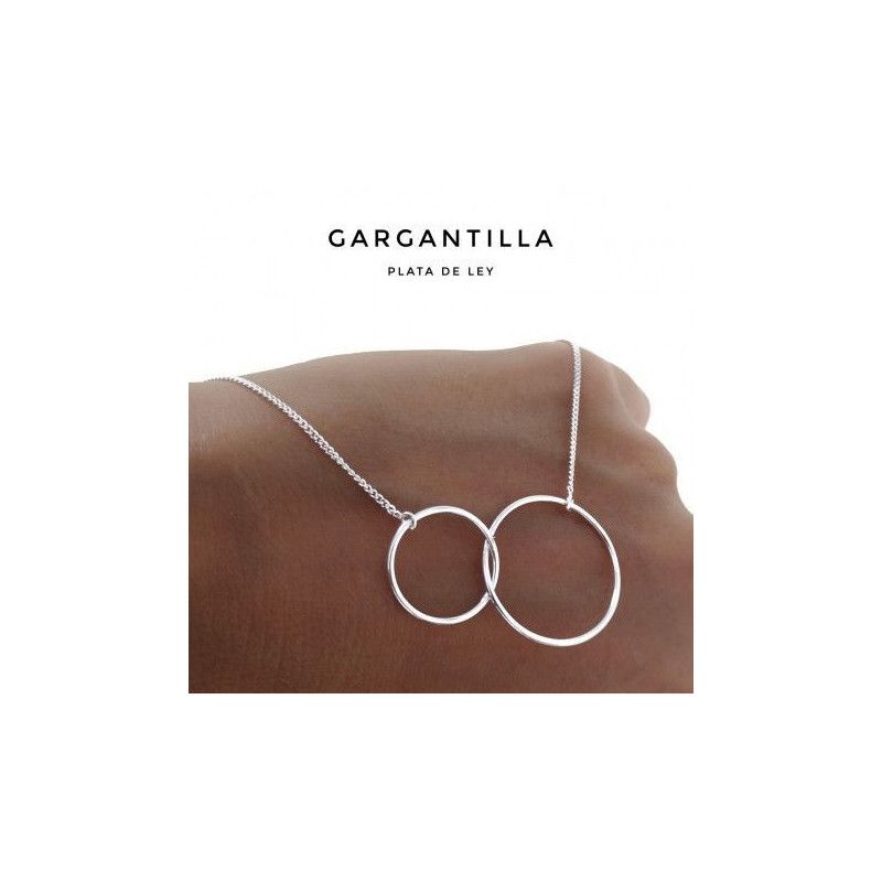 Gargantilla de Karma Doble "Amuleto" en Plata de Ley 925mls