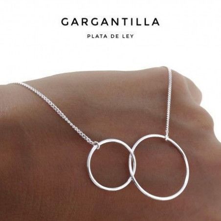 Gargantilla de Karma Doble "Amuleto" en Plata de Ley 925mls