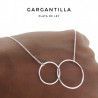 Gargantilla de Karma Doble "Amuleto" en Plata de Ley 925mls