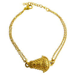 Pulsera de la Virgen del Rocío Dorada en Acero Hipoalergénico 316l