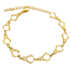 Pulsera de la Virgen del Rocío Dorada en Acero Hipoalergénico 316l