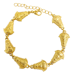 Pulsera de la Virgen del Rocío Dorada en Acero Hipoalergénico 316l