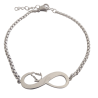 Pulsera de la Virgen del Rocío Plateada en Acero Hipoalergénico 316l