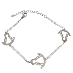 Pulsera de la Virgen del Rocío Plateada en Acero Hipoalergénico 316l