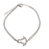 Pulsera de la Virgen del Rocío Plateada en Acero Hipoalergénico 316l