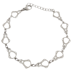 Pulsera de la Virgen del Rocío Plateada en Acero Hipoalergénico 316l