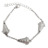 Pulsera de la Virgen del Rocío Plateada en Acero Hipoalergénico 316l