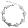 Pulsera de la Virgen del Rocío Plateada en Acero Hipoalergénico 316l