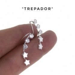 Trepador de Estrellas con Circonitas en Plata de Ley 925mls