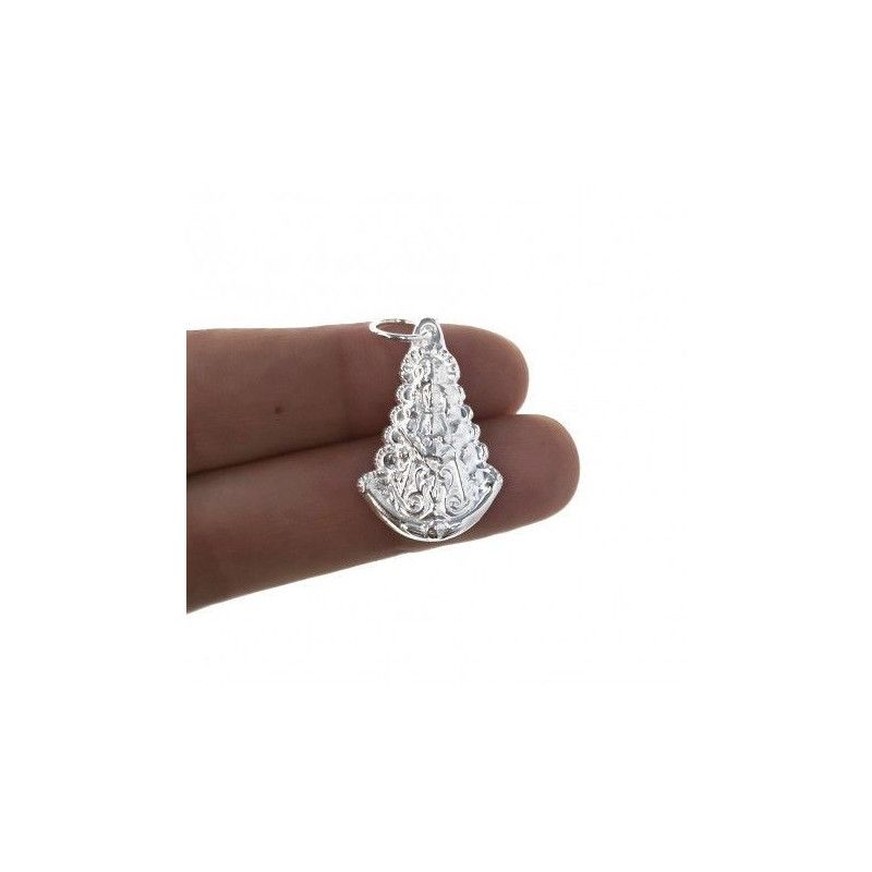 Colgante de la Virgen del Rocío en Plata de Ley 925mls