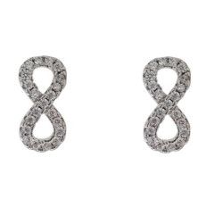 Pendiente de Infinito con Circonita Microengastada en Plata de Ley 925