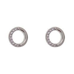 Pendiente de Karma con Circonitas Microengastadas en Plata de Ley 925
