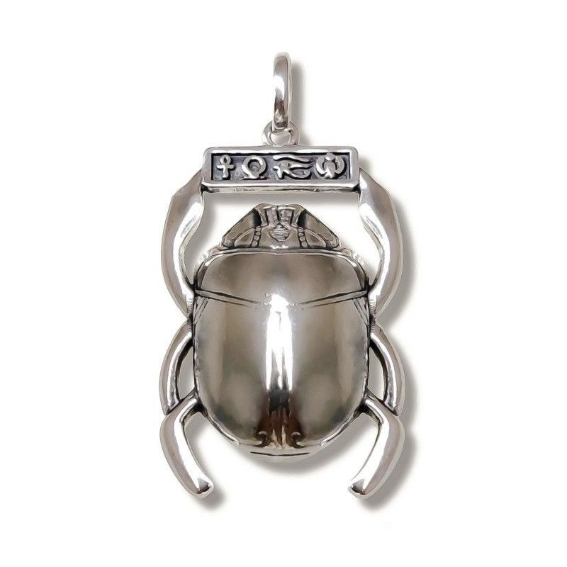 Colgante Amuleto de Escarabajo de Tutankamón en Plata de Ley 925mls