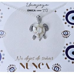Gargantilla de Tortuga con Nácar en Plata de Ley 925mls