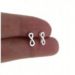 Pendientes de Infinito en Plata de Ley 925mls