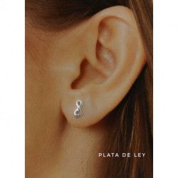 Pendientes de Infinito en Plata de Ley 925mls