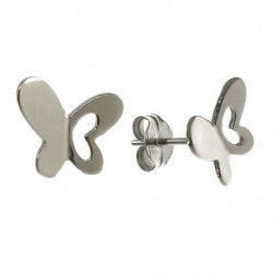 Pendientes de Mariposa Calada en Plata de Ley 925mls