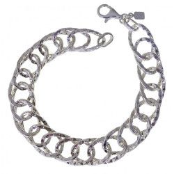 Pulsera Asas Martilleadas Huecas en Plata de Ley 925mls