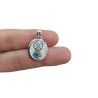 Colgante Medalla de la Virgen del Mar Color en Plata de Ley 925mls