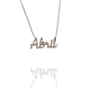 Collar con nombre de Abril en Acero Hipoalergénico 316l