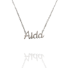 Collar con nombre de Aida en Acero Hipoalergénico 316l