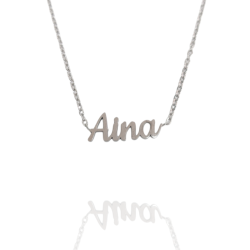 Collar con nombre de Aina en Acero Hipoalergénico 316l