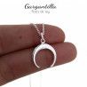 Gargantilla de Luna Invertida en Plata de Ley 925mls
