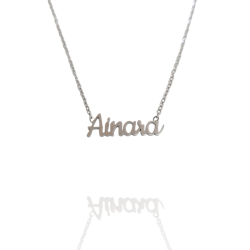 Collar con nombre de Ainara en Acero Hipoalergénico 316l
