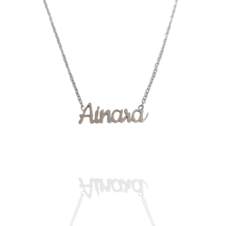 Collar con nombre de Ainara en Acero Hipoalergénico 316l
