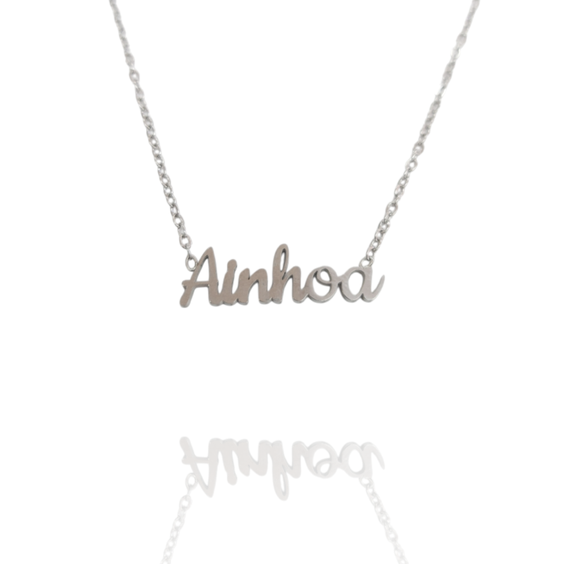 Collar con nombre de Ainhoa en Acero Hipoalergénico 316l