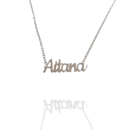 Collar con nombre de Aitana en Acero Hipoalergénico 316l