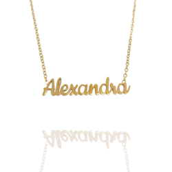 Collar con nombre de Alexandra en Acero Hipoalergénico 316l