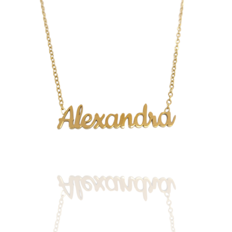 Collar con nombre de Alexandra en Acero Hipoalergénico 316l