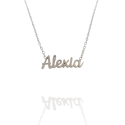 Collar con nombre de Alexia en Acero Hipoalergénico 316l