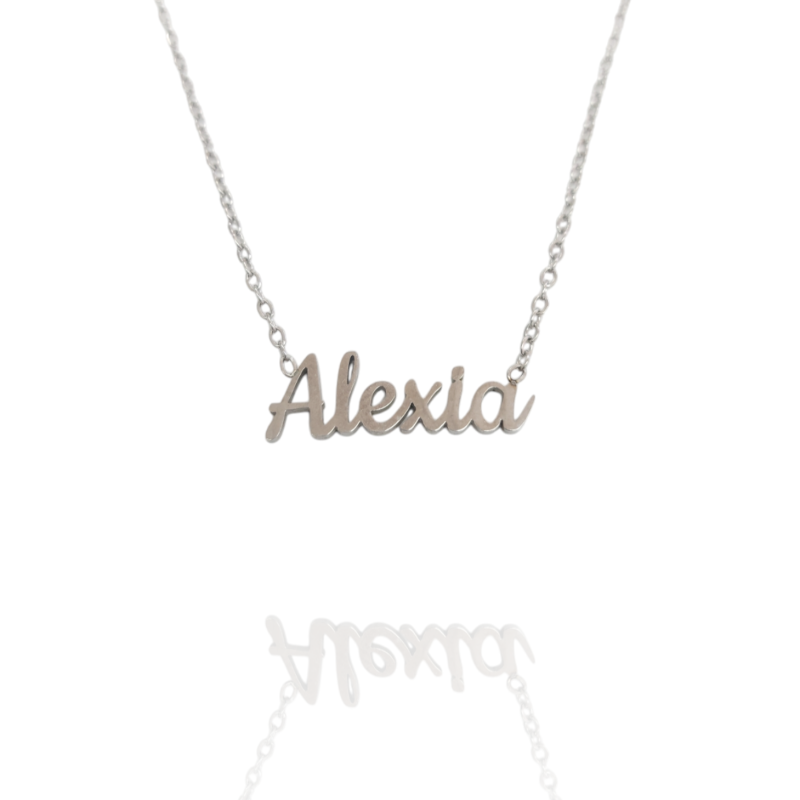 Collar con nombre de Alexia en Acero Hipoalergénico 316l