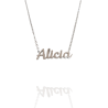 Collar con nombre de Alicia en Acero Hipoalergénico 316l
