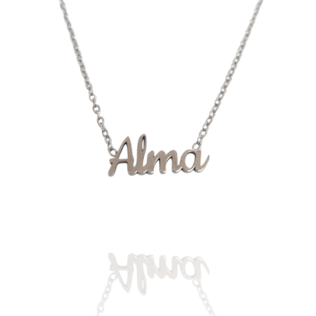 Collar con nombre de Alma en Acero Hipoalergénico 316l