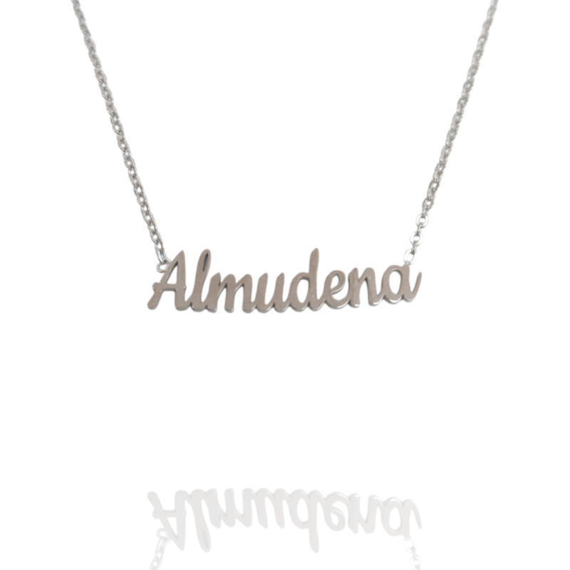 Collar con nombre de Almudena en Acero Hipoalergénico 316l