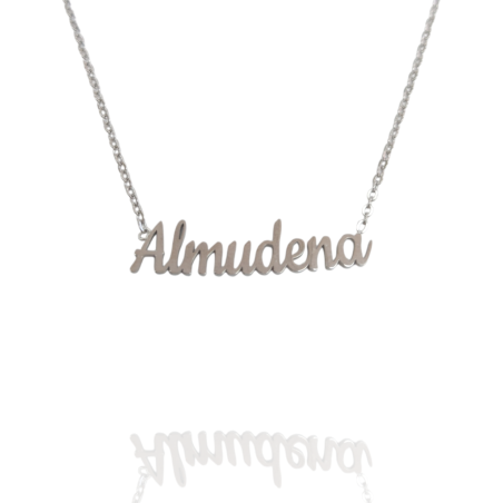 Collar con nombre de Almudena en Acero Hipoalergénico 316l