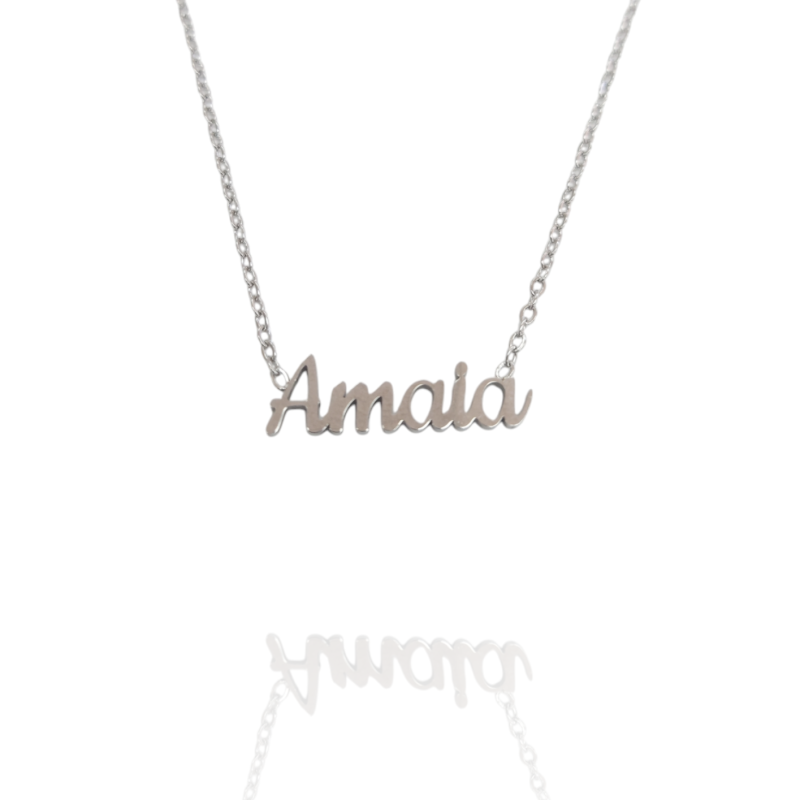 Collar con nombre de Amaia en Acero Hipoalergénico 316l