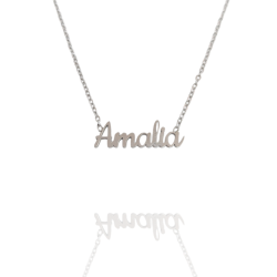 Collar con nombre de Amalia en Acero Hipoalergénico 316l