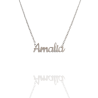 Collar con nombre de Amalia en Acero Hipoalergénico 316l