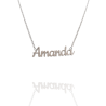 Collar con nombre de Amanda en Acero Hipoalergénico 316l