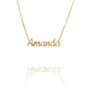 Collar con nombre de Amanda en Acero Hipoalergénico 316l